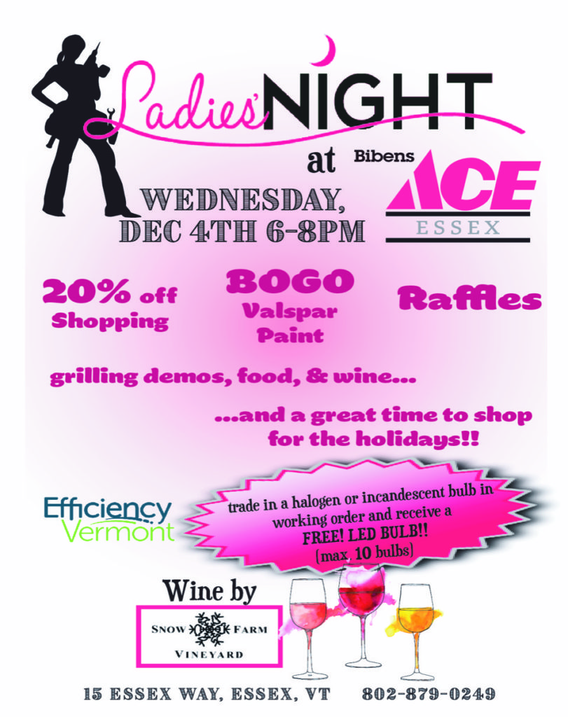 Ladies Night at Bibens ACE Hardware | Snow Farm Vineyard