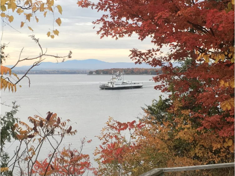 Lake Champlain Ferry in the Fall