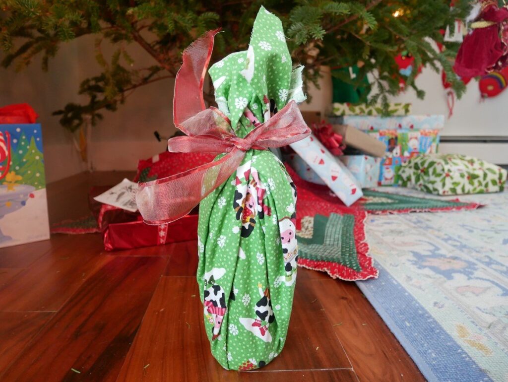 Holiday Gift Idea #5: Wine Gift Wrap Idea